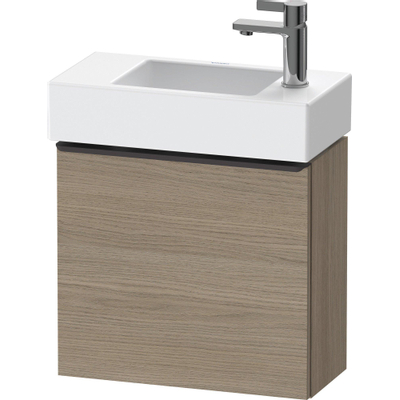 Duravit D-Neo wastafelonderkast 48.4x44x22.2cm Rechtsdraaiend 1 deur Eiken (terra) Mat