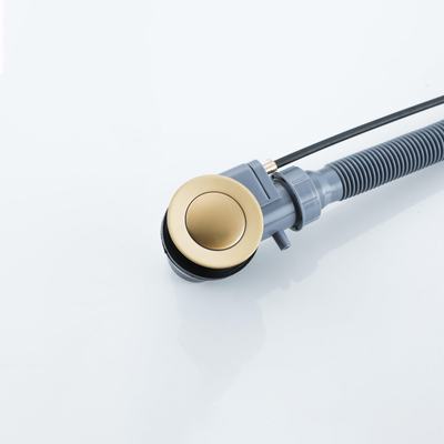 Fortifura Calvi badafvoer opbouw - draaibediening met vulfunctie - verlengde afvoer - geborsteld messing