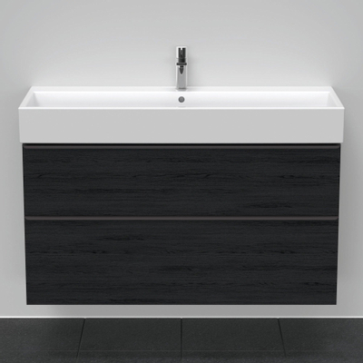 Duravit D-Neo wastafelonderkast 118.4x62.5x44.2cm 2 lades Eiken (zwart) Mat