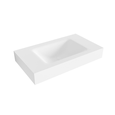 Mondiaz CLOUD Talc Vrijhangende wastafel - 80cm - wasbak midden - rand 12cm - Solid surface Talc