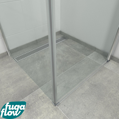 FugaFlow Efficiente Vetro Douchecabine - 1 draaideur - Zijwand - 80x80x200cm - 6mm veiligheidsglas - anti kalk - chroom