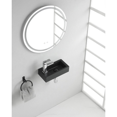 Wiesbaden Rhea mini fontein links 36,5 x 18 x 9 cm quartz TWEEDEKANS