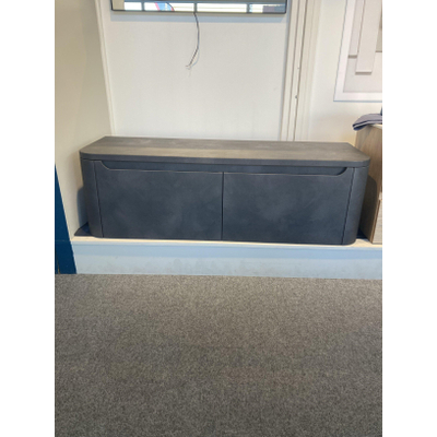 HR badmeubelen Juice Wastafelonderkast - 140x45x40cm - ronde hoeken - 2 lades - slate OUTLETSTORE