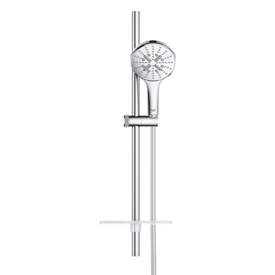 GROHE Rainshower SmartActive 130 Glijstangset - 60cm - ronde handdouche - 3 straalsoorten - gladde doucheslang - met zeepschaal - chroom