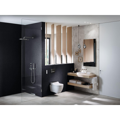 Geberit AquaClean Tuma Comfort DoucheWc -spoelrandloos - wand - afdekplaatje gev. RVS - glans wit