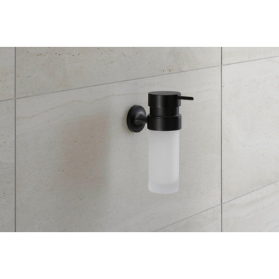 Duravit Starck T Zeepdispenser - 17.6x6cm - matglas - zwart mat