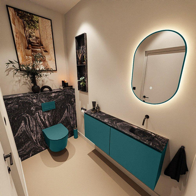 MONDIAZ TURE-DLUX 120cm toiletmeubel Smag. EDEN wastafel Lava positie rechts. Zonder kraangat.