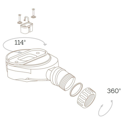 Xenz Soft douchebakafvoer Linear zonder cover H55 mm