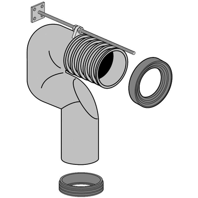 Villeroy en Boch vario afvoerbocht verticaal 160 250mm