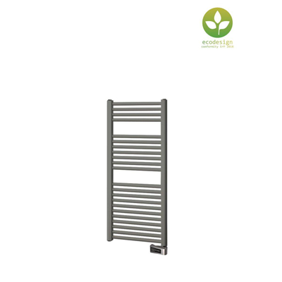 Plieger Palermo-EL III/Fischio elektrische designradiator horizontaal 1111x500mm 500W zilver metallic