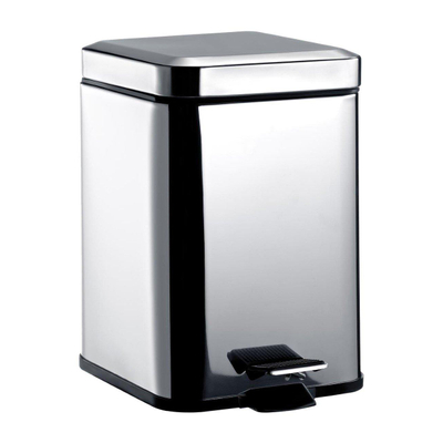 Emco System 2 afvalemmer vierkant edelstaal