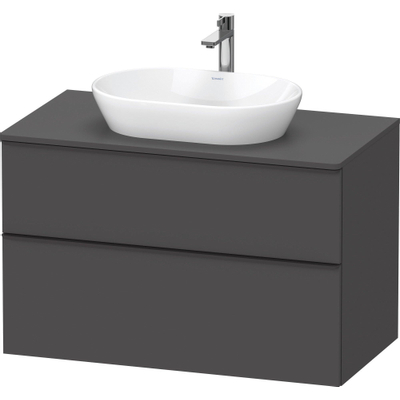 Duravit D-Neo wastafelonderkast 100x66.4x55cm 2 lades Grafiet Mat