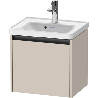 Duravit Ketho 2 wastafelonderbouwkast met 1 lade 48.4x37.5x44cm met greep antraciet taupe mat