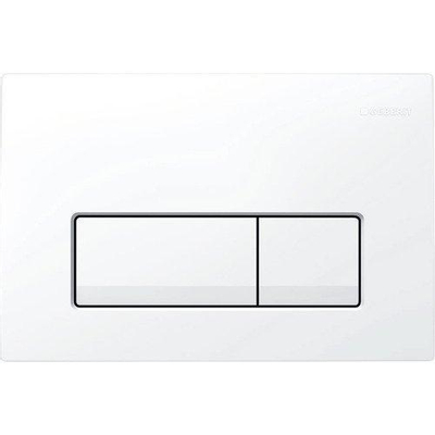Geberit Delta50 bedieningsplaat - 2-toets spoeling - rechthoekige knoppen - Alpien wit