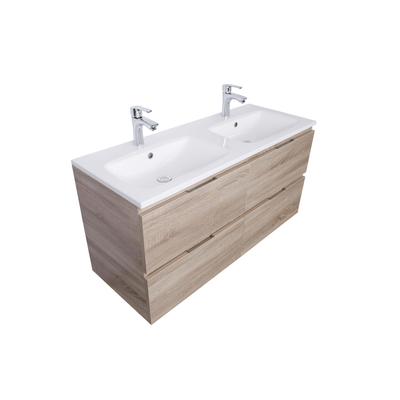 Adema Looks badkamermeubelset 120x45.5x58cm met overloop hout SHOWROOMMODEL