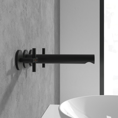 Villeroy & Boch Loop & Friends Driegats wastafelkraan - mat zwart