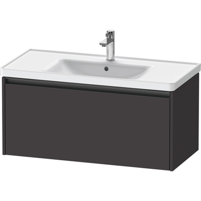 Duravit Ketho 2 wastafelonderbouwkast met 1 lade 98.4x45.5x44cm met greep antraciet grafiet supermat