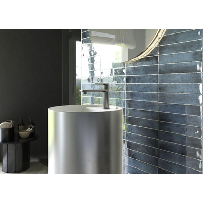 Cifre Ceramica Kalon wandtegel - 5x25cm - Blue glans (blauw)