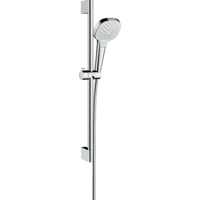 Hansgrohe Croma Select E Vario glijstangset met Croma Select E Vario handdouche EcoSmart 65cm met Isiflex`B doucheslang 160cm wit/chroom