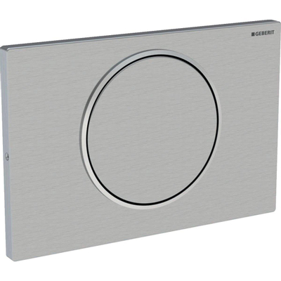Geberit Sigma10 bedieningsplaat - 2-toets spoeling - ronde knop - vergrendeling,geb. rvs