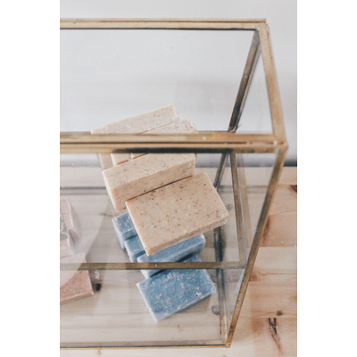 Wellmark Zeep Vegan Soap Bar Green Flower Bran Yellow OUTLETSTORE