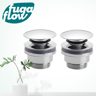 FugaFlow Efficiente Anta klikwaste afvoerplug 5/4" chroom set van 2 -