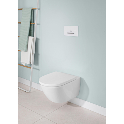 Villeroy & boch Subway 3.0 closetzitting met softclose en quickrelease Antibacterieel Wit Alpin OUTLET