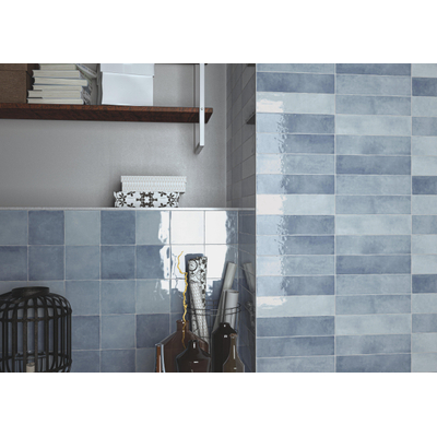 SAMPLE By Goof Moos wandtegel Sky glans (blauw)