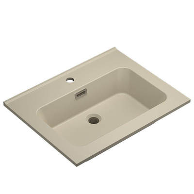 Differnz ELIN Wastafel - 61x46.5cm - kunstmarmer - taupe