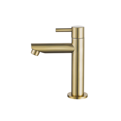 Fortifura Calvi Fonteinkraan - 15.4cm - opbouw - 1gats - Geborsteld Messing PVD (Goud)
