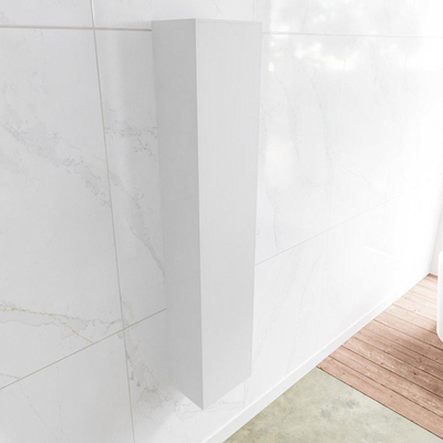 MONDIAZ Lagom Badkamerkast - 150cm - opbouw - rechtsdraaiend - Solid surface Talc SHOWROOMMODEL