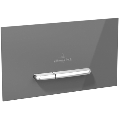 Villeroy & Boch Viconnect bedieningsplaat M300 DF frontbediend 25.3x14.5cm glas zwart/RVS