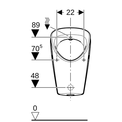 GeberitRenovageberit renova s urinoir a.i. onder of achter uitlaatWit