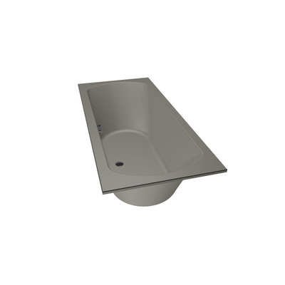 Xenz Lagoon ligbad - 180x80cm - met overloop - zonder afvoer - Acryl Cement Mat