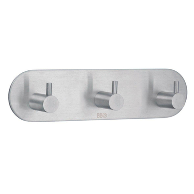 Smedbo Beslagsboden Handdoekhouder - 19x4.8x3cm - zelfklevend - RVS Geborsteld Edelstaal