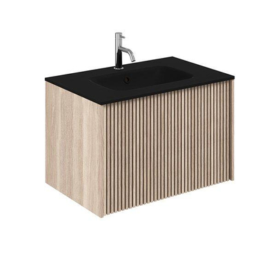 Crosswater Limit Wastafelonderkast - 70x45x46.5cm - Modern Oak/Anthracite