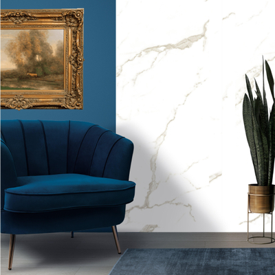 Adema Deco - wandpaneel - 280x96.5cm - SPC - 3mm dik - marmerlook wit