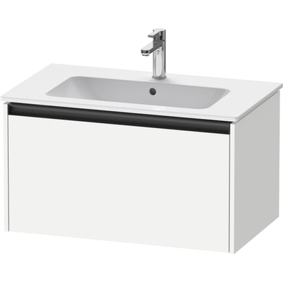 Duravit Ketho 2 wastafelonderbouwkast met 1 lade 81x48x44cm met greep antraciet wit mat