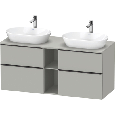 Duravit D-Neo wastafelonderkast 140x66.4x55cm 4 lades Betongrijs Mat