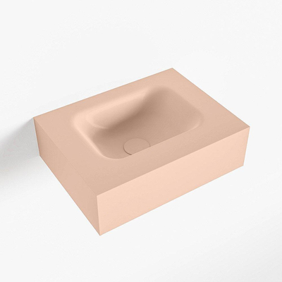 Mondiaz LEX Fontein - 40x30x12cm - wasbak midden - zonder kraangaten - solid surface - Rosee