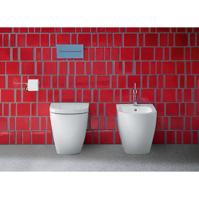 Duravit ME by Starck staand bidet 37x60cm met kraangat met overloop wit