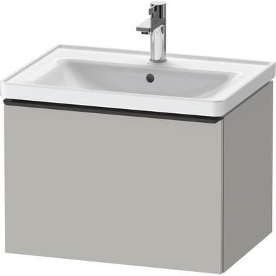 Duravit D-Neo wastafelonderkast 63.4x44x45.2cm 1 lade met softclose Betongrijs Mat