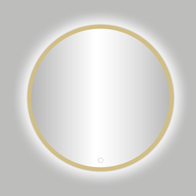 Best Design Nero Venetië 120cm rond met LED verlichting goud mat