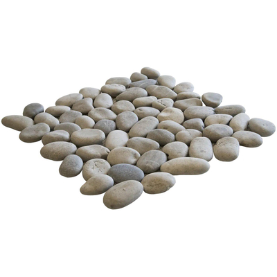 The Mosaic Factory Natural Stone mozaïektegel - 30.5x30cm - wand en vloertegel - Organisch - Rivier steen Tan Mat