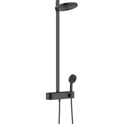 Hansgrohe Pulsify showerpipe 26cm 2jet planchet 40cm mat zwart