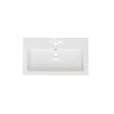 HR badmeubelen Djazz Wastafel - 81x45.5x4cm - 1 kraangat - keramiek wit