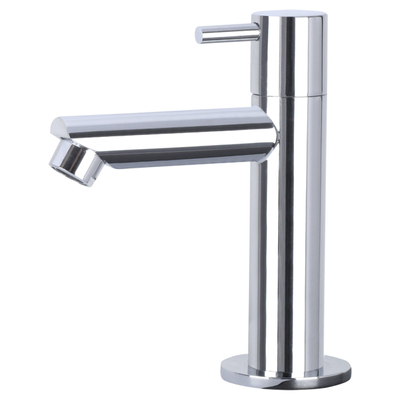 Differnz Ravo fonteinset - 38.5x18.5x9cm - Rechthoek - 1 kraangat - Recht chromen kraan - beton donkergrijs