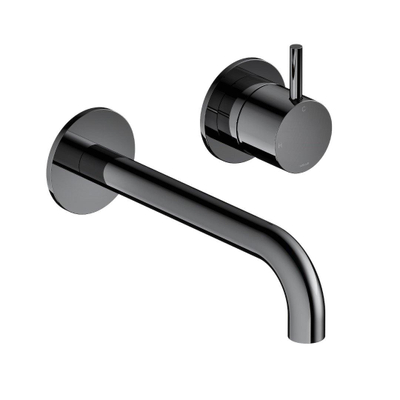 Hotbath Cobber afbouwdeel inbouw wastafelmengkraan met 18 cm uitloop zwart chroom SHOWROOMMODEL