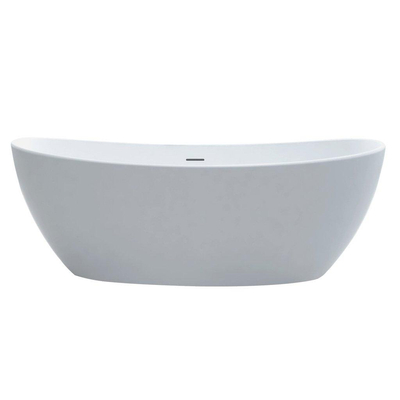 Best Design Orto vrijstaand bad 180x85x64cm inclusief sifon solid surface wit mat