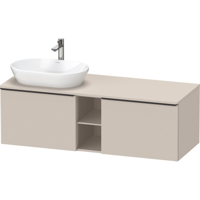 Duravit D-Neo wastafelonderkast 140x45.9x55cm 2 lades Taupe Mat